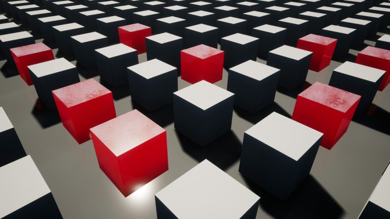 Red cubes = shadow casting disabled